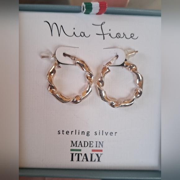 Mia Fiore Jewelry - Italy Mia Fiore Sterling Silver Twisted Hoop Earrings New Box Date Night Gift